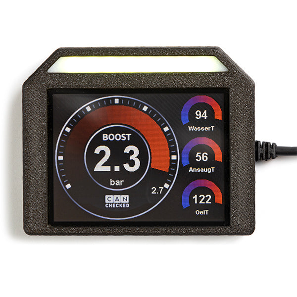 CANchecked MFD32S Gen2 Programmable Touch Screen CanBus Display w/Shift Light