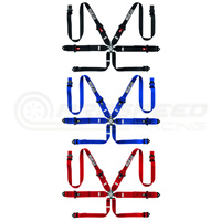 Sparco FIA Approved 6 Point Harness - 3" to 2" HANS Shoulder Straps, Steel Hardware