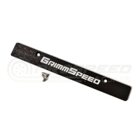 Grimmspeed License Plate Delete Black/Silver - Subaru WRX & STI 06-14