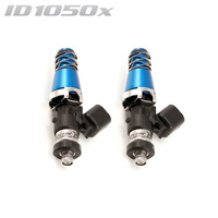 ID1050-XDS Injectors Set of 2, 60mm Length, 11mm Blue Adaptor Top, Denso Lower Cushion - Mazda RX-8 (Secondary Injector)