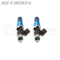 ID1300-XDS Injectors Set of 2, 60mm Length, 11mm Blue Adaptor Top, 14mm Lower O-Ring/-204 Lower Cushion - Mazda RX-7 