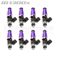 ID1300-XDS Injectors Set of 8, 60mm Length, 14mm Purple Adaptor Top, 14mm Lower O-Ring - Holden/GM LS1/LS6/BMW 540i/740i