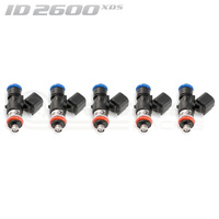 ID2600-XDS Injectors Set of 5, 34mm Length, 14mm Upper & Lower O-Ring - Audi RS3 8P, 8V/TTRS 8J, 8S