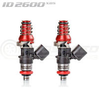 ID2600-XDS Injectors Set of 2, 48mm Length, 11mm Red Adaptor Top, 14mm Bottom O-Ring