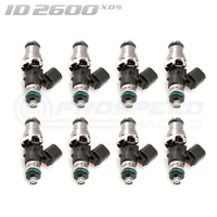 ID2600-XDS Injectors Set of 8, 48mm Length, 14mm Grey Adaptor Top, 14mm Lower O-ring - BMW M3 E90/E92/E93/Dodge Challenger Hellcat