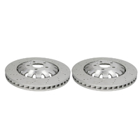 SHW Performance Drilled/Dimpled Lightweight Brake Rotors Front Pair 370x32mm