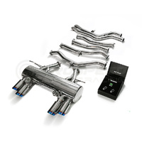 Armytrix Stainless Steel Valvetronic Catback Exhaust System Quad Blue Coated Tips BMW M3 | M4 F8x 15-18