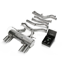 Armytrix Stainless Steel Valvetronic Catback Exhaust System Quad Chrome Silver Tips BMW M3 | M4 F8x 15-18