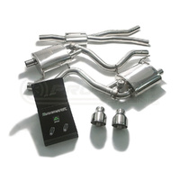 Armytrix Stainless Steel Valvetronic Catback Exhaust System Dual Chrome Silver Tips Ford Mustang 2.3L EcoBoost 15-18