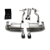 Armytrix Stainless Steel Valvetronic Cat Back Exhaust w/Chrome Silver Tips - Ford Mustang GT FM 15-17