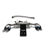 Armytrix Stainless Steel Valvetronic Catback Exhaust 90mm System Quad Blue Coated Tips Nissan GT-R R35 09-17
