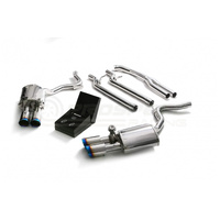 Armytrix Stainless Steel Valvetronic Catback Exhaust System Quad Blue Coated Tips Porsche 971 Panamera 17-18