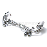 Armytrix Stainless Steel Valvetronic Exhaust System Quad Chrome Silver Tips Porsche 991 Carrera | S 12-16