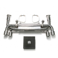 Armytrix Stainless Steel Sport High-Flow Valvetronic Exhaust System Quad Chrome Silver Tips Porsche 991.2 Carrera 17-19