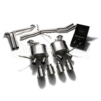 Armytrix Stainless Steel Valvetronic Exhaust System Quad Chrome Silver Tips Porsche Macan 2.0T 15-18