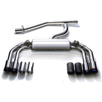 Armytrix Stainless Steel Valvetronic Catback Exhaust System Quad Carbon Tips Volkswagen Golf R MK7.5 16-18