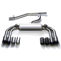 Armytrix Stainless Steel Valvetronic Catback Exhaust System Quad Blue Coated Tips Volkswagen Golf R MK7 14-16