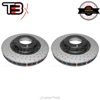DBA T3 4000XD Drilled/Dimpled Rotors PAIR - Ford Mustang Ecoboost (Front, 352 x 32mm)