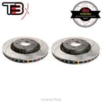 DBA 4X4 Survival 4000 T3 Slotted Rotors PAIR - Porsche Macan 06/14-ON PR Codes 1LB & 1LF 18 Inch Rim Silver Calipers (Front, 350 x 34mm)