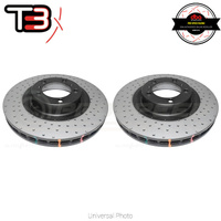DBA T3 4000XD Drilled/Dimpled Rotors PAIR - Hyundai i30N Hatch + Fastback/Veloster Turbo FS (Front, 345 x 30mm)