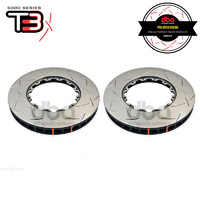 DBA T3 5000 Series 2-Piece Slotted Front Rotor Replacement Rings PAIR - Mitsubishi Evo X MR (Brembo - OEM 2-Piece Disc)