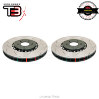 DBA 5000 T3 2-Piece Slotted Rotors PAIR Black Hat - Renault Megane RS Upgrade 265/275 2012-ON 360mm x 28mm (Front, 360 x 28mm)