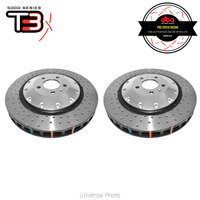DBA 5000 XD 2-Piece Drilled/Dimpled Rotors PAIR - Audi S3 8Y/VW Golf R Mk8/Arteon (Front, 357 x 34mm)