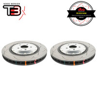 DBA T3 5000 2-Piece Slotted Rotors Silver PAIR - Audi RS3 RSQ3 20+/Cupra Formentor (Front 374 x 36mm)