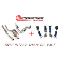 ENTHUSIAST STARTER PACK INVIDIA Q300 Turbo back Exhaust + SILVERS NEOMAX S COILOVERS (STI 05-07)
