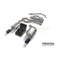 Armytrix Valvetronic Dual Cat Back Exhaust w/Carbon Tips - Ford Mustang GT 15-17