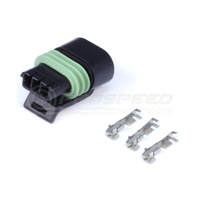 Haltech Plug And Pins Only - Delphi 3 Pin Single Row Flat Coil Connector