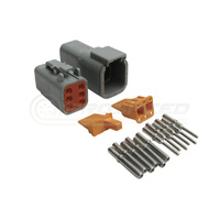 Haltech Plug And Pins Only - Matching Set Of Deutsch Dtm 6 Connectors (7.5 Amp)