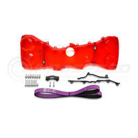 IAG Performance Transparent Red Timing Cover Package w/Guide & HKS Belt - Subaru WRX 01-14/STI 01-07/FXT 03-13/LGT 04-09