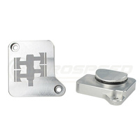 IAG Performance MAF Sensor Block Off Plate Silver - Subaru WRX/STI 01-07