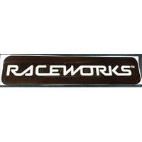 Raceworks "Raceworks Logo" Sticker B&W 400mm X 70mm