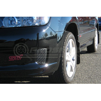 Rally Armor Basic Mud Flaps Black/Black Logo - Subaru Forester Inc XT SG 03-08