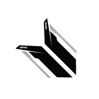 APR Sideburn Sticker Kit Black/Silver