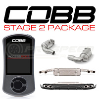 Cobb Tuning Stage 2 Power Package w/Akrapovic Exhaust, Gloss Diffuser - Porsche 911 Turbo/Turbo S 991.2