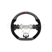 PSR D Shape Steering Wheel Suede/Carbon w/Red Stitching - Subaru WRX/STI 15-21