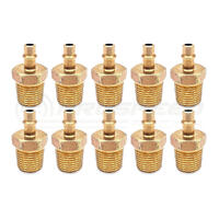 Brass 1/8" NPT Straight 3mm Hose Barb Fitting 10 Pack