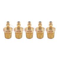 Brass 1/8" NPT Straight 3mm Hose Barb Fitting 5 Pack
