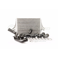 Process West Front Mount Intercooler Kit w/Silver Core, Black Piping - Ford Focus ST Mk3 LW/LZ