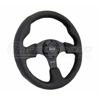 NRG Racing Steering Wheel 320mm Black Leather/Black Stitching