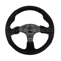 NRG Reinforced Steering Wheel (320mm) Suede w/Black Stitch