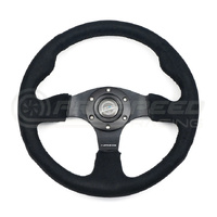 NRG Racing Steering Wheel 320mm Black Alcantara/Black Stitching