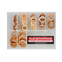 Raceworks Replacement Copper Crush Washers Bulk Kit 8mm To 18mm 70PK