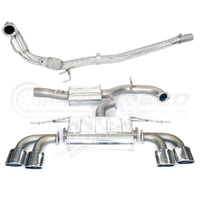 Invidia Q300 Non-Valved Turbo Back Exhaust w/Oval SS Rolled Tips - VW Golf R Mk7