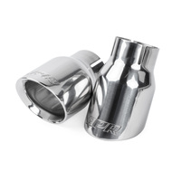 APR Double-Walled 3.5" Slash-Cut Tips Polished Silver