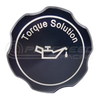 Torque Solution Billet Oil Cap Black - Subaru Engines