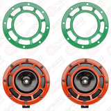 Hella Genuine Supertone Red Horn PAIR w/PSR Coloured Covers